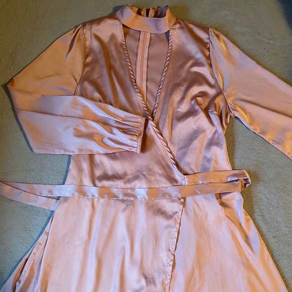 Pink Silky Romper - Picture 1 of 2